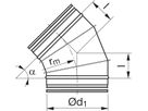 Segmentbogen 45° 315mm BFU-V - Spiralfalzrohre und Zubehör System Safe