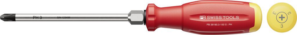 PB Schraubenzieher, SwissGrip Evo, Phillips PH , m PB 38190 , Gr. 3 , L=150mm - Schraubenzieher