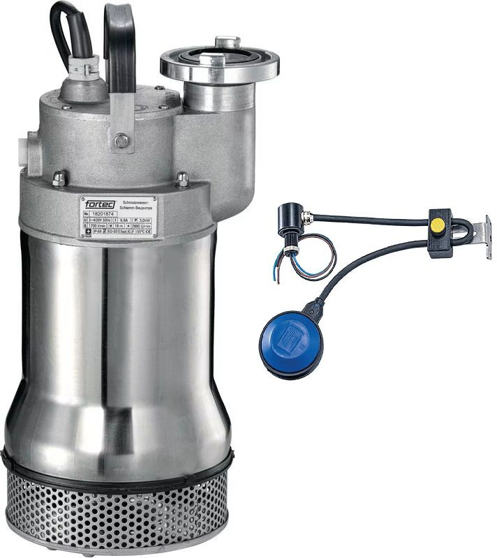 fortec® Baupumpe, PBI-60/A2 230V ,Fördermenge 60'000 l/h,mit verstellbarem Sch - Wasser