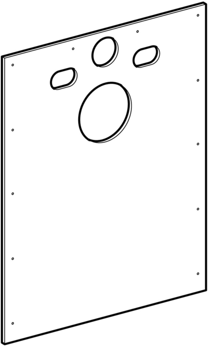 Montageraumabdeckung 244.204.00.1 für Element Massivbau - Geberit-Duofix