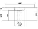 Ablaufkörper Gully 157 V2A 2-tlg. DN 100 m/Klebeflansch 150mm senkrecht 445494 - ACO Passavant Entwässerungstechnik
