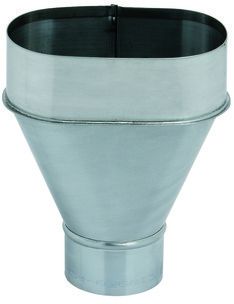 Rohrsammeltrichter zent. 100 mm 215 - Zink Spenglereihalbfabrikate