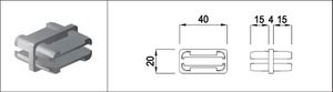 Stossrohr mit Anschlag für Rohr 40/20/2m Länge 34mm, geschliffen, 1.4301 137215 - INOXTECH-Handlauf-/Geländer-System