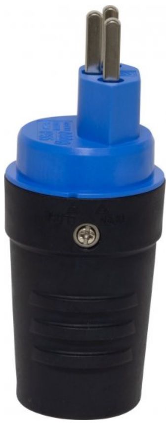 BRENNENSTUHL Gummistecker CH Typ T23 schwarz, IP55 16A - Stromverteilung