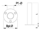 Brüstungspfosten geschweisst 42.4 x 250 mm geschliffen 127923 - INOXTECH-Handlauf-/Geländer-System
