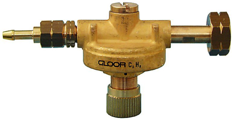 Druckreduzierventil, ohne Manometer 6201-6, für Propan, Arbeitsdruck 0-4bar - Schweissen