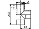 Tee egal PE100 S5 PN 16 d 20mm 753 201 006 - PE100 Stutzenformstücke langschenklig