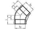 Inox-Winkel 45° IG/IG 1/4" 1120 - Rostfreie Gewindefittings