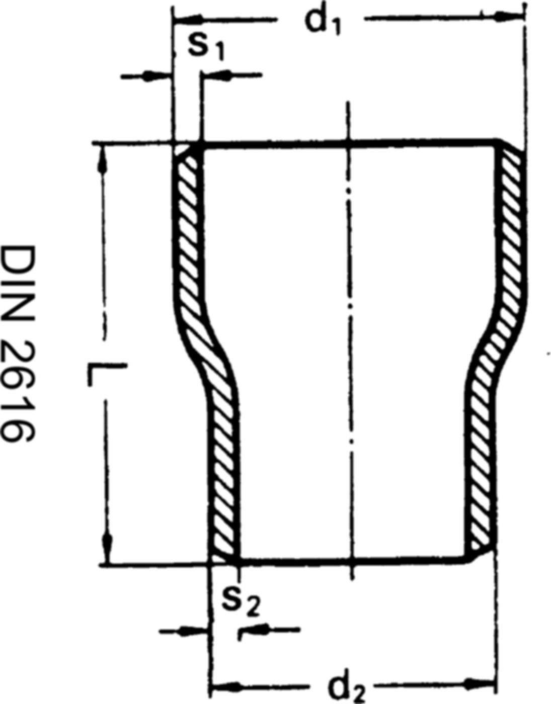 Reduktion konzentr. DIN 219.1 x 139.7 mm - Schweiss- T, Reduktionen, Sattelstücke