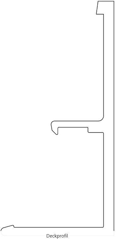 Clipprofil Aluminium AIMgSi1 EN AW 6060-T66 Deckprofil - INOXTECH-Handlauf-/Geländer-System