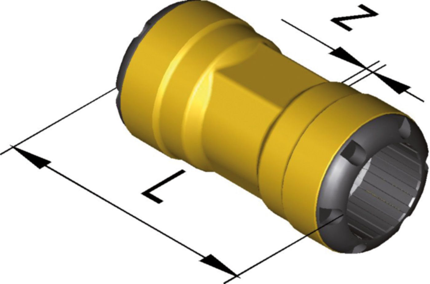 Muffe egal d 12 mm 9825.12 - SudoFIT-Formstücke