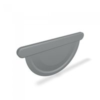 PREFA Rinnenendboden 250 mm P.10 Hellgrau - PREFA Dachentwässerungssysteme