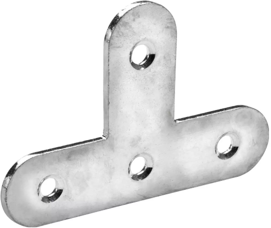 Hettich Flachverbinder verzinkt, 15 x 40 x 60mm, Stärke. 1.5mm, T-Form - Diverse Möbelbeschläge und Zubehör