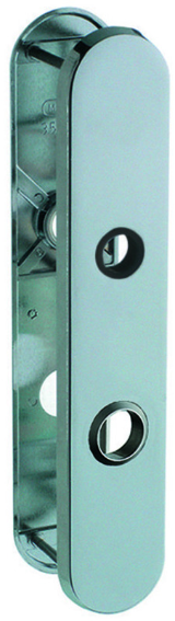 MEGA Schutztürschild-Garnitur 35.488, RZ 78mm 254/50/8mm,16/18mm, vernickelt matt - Tür- und Sichtbeschläge