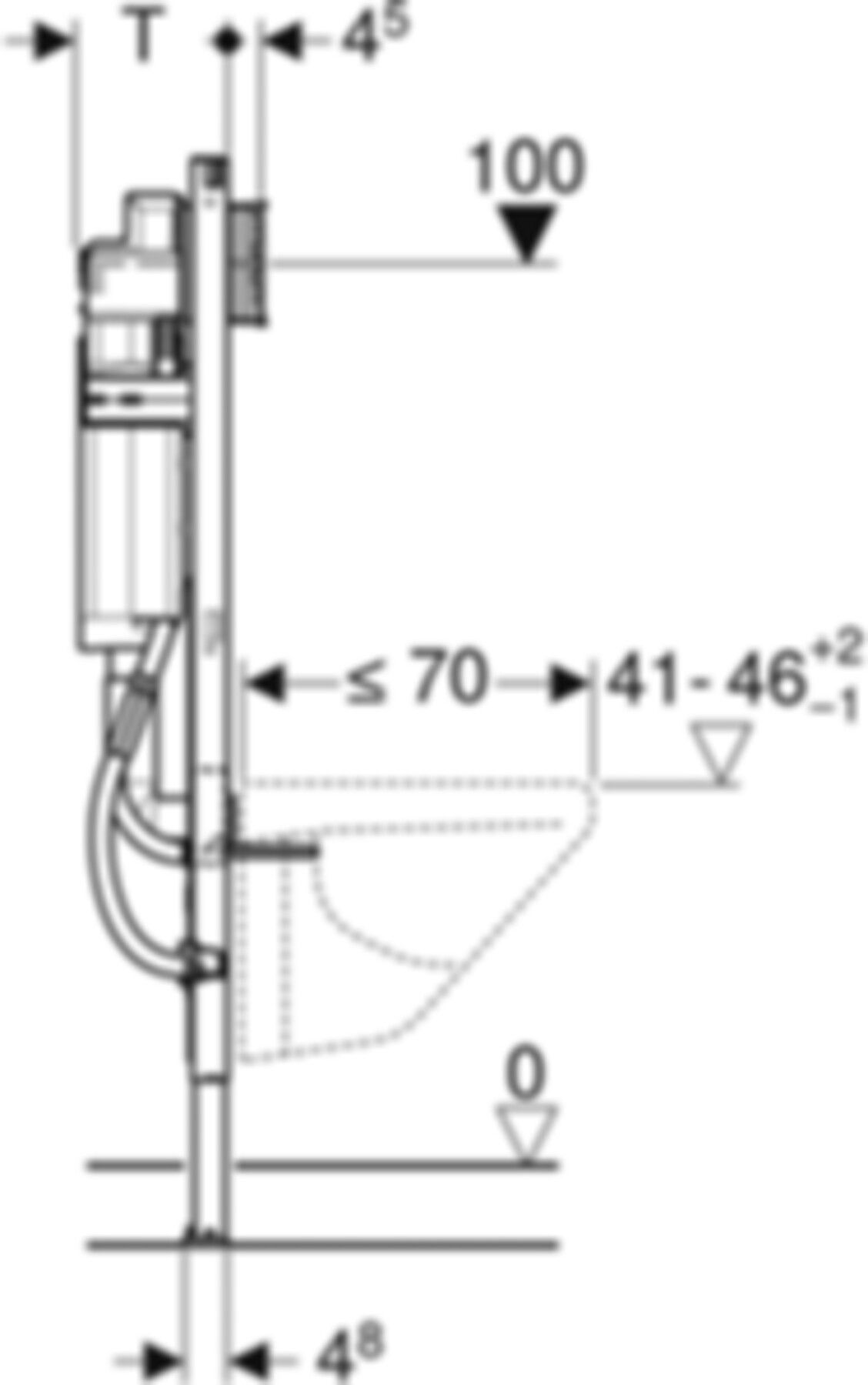 Wand-WC-Element Sigma 111.351.00.6 Typ 112 Baubreite 42.5 cm barrierefrei - Geberit-Duofix