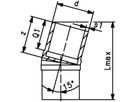 Winkel 15° segm. PE100 S5 PN 16 d 40mm 753 141 009 - PE100 Stutzenformstücke langschenklig