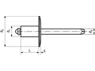 POP® TAPD..BSLF AL / ST VZ TAPD512BSLF BN4537 , 4x14 / 12 , K.= 7.9-9.5 - Bossard Schrauben