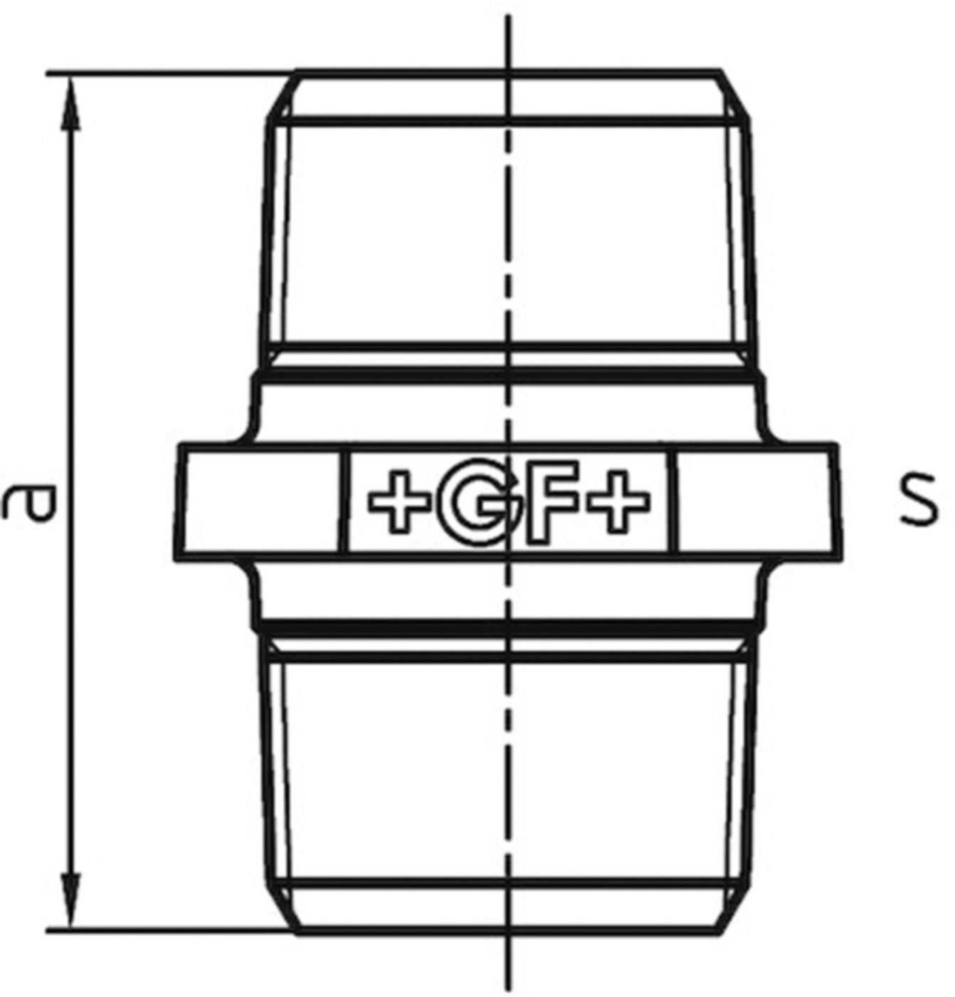 Doppelnippel 280 V 11/2" 770 280 208 - GF verz. Tempergussfittings