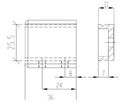 Handlaufsteckrohr  verdeckt 2-teilig eckig 25x25x2 mm geschliffen 126926 - INOXTECH-Handlauf-/Geländer-System