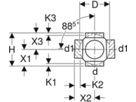 Mehrfach-Abzweig 4-teilig 90° d 110/110mm 367.610.16.1 - Geberit-PE-Formstücke