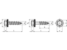 Fassadenschr Dichtsch INOX vz BN53 6,5x125/65 - Fassadenschrauben