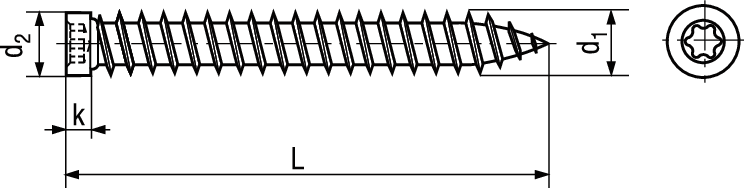 Rahmenschr Zyl-kopf I-6Rund St vzb BN20924 ø7,5x102TX25/2992 - Bossard Schrauben