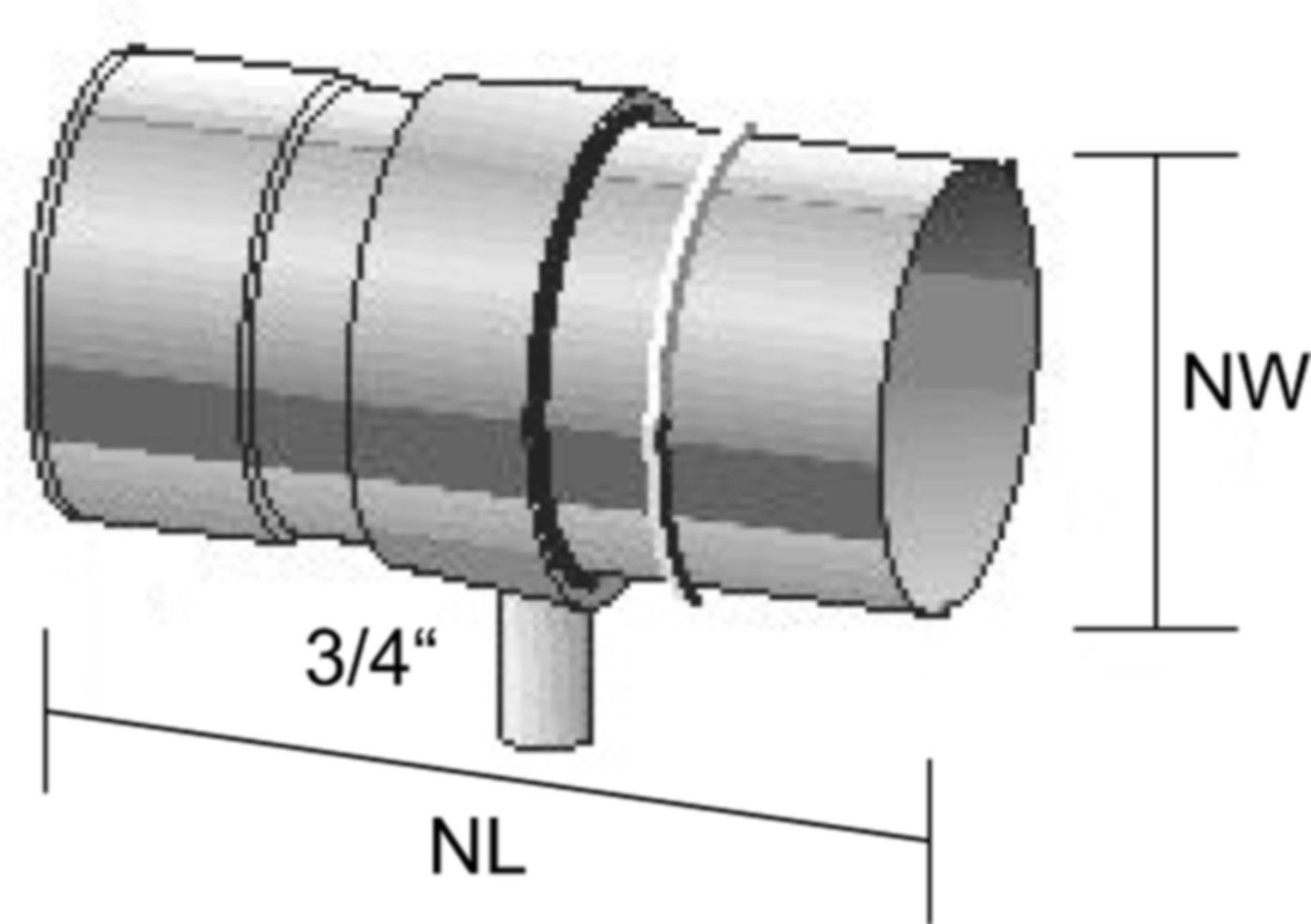 Alkon Rohr mir Kondensatablauf d 150 mm 6KRMK150 - Kaminsystem V4A einwandig