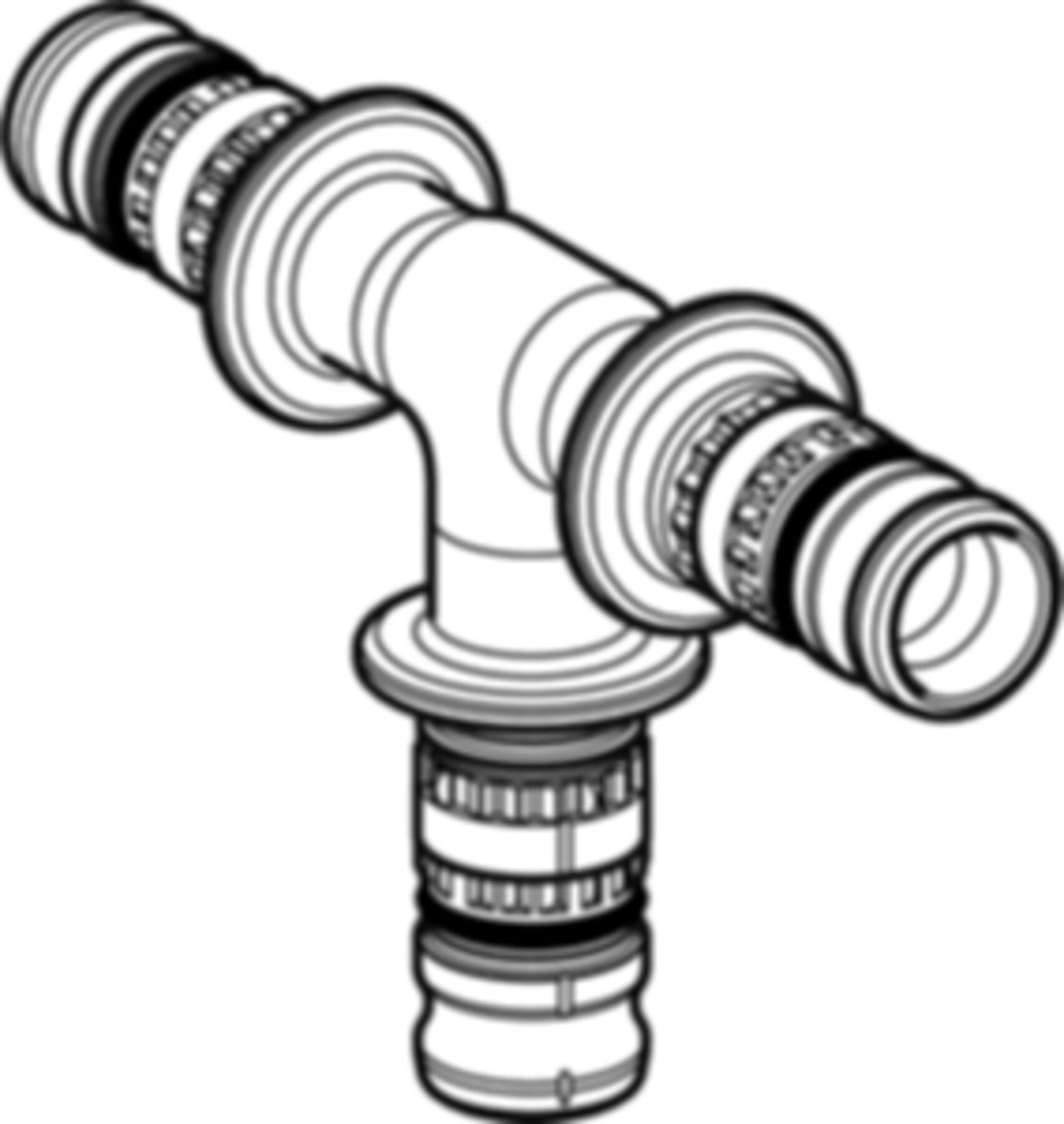 T-Stück egal 26mm 623.310.00.5 - Geberit-Mepla-Formstücke