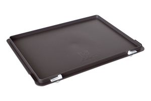 Deckel, mit Schnappverschluss, grau 600x400 mm - Utz Behälter