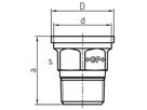 Einlegeteil 371 V 3/4" 770 371 205 - GF verz. Tempergussfittings
