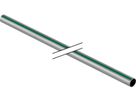 Systemrohr Edelstahl 1.4521, Stange à 6m 15 x 1.0mm mit grünem Streifen 39042 - Mapress-Sanitär-Presssystem-Rohre 1.4521