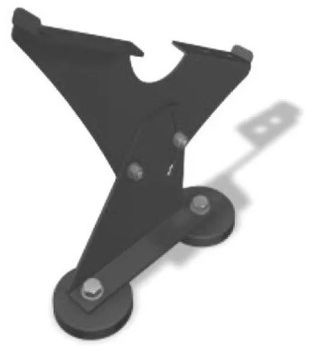 PREFA Laufstegstütze auf zwei Fussteilen 360mm inkl. Senkkopfschrauben, P.10 Hellgrau, 649304 - PREFA Dachsysteme