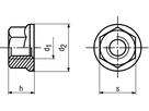 6-kt Mu mit Flansch St 8 vzb BN41187 DIN6923 M4 - Bossard Schrauben