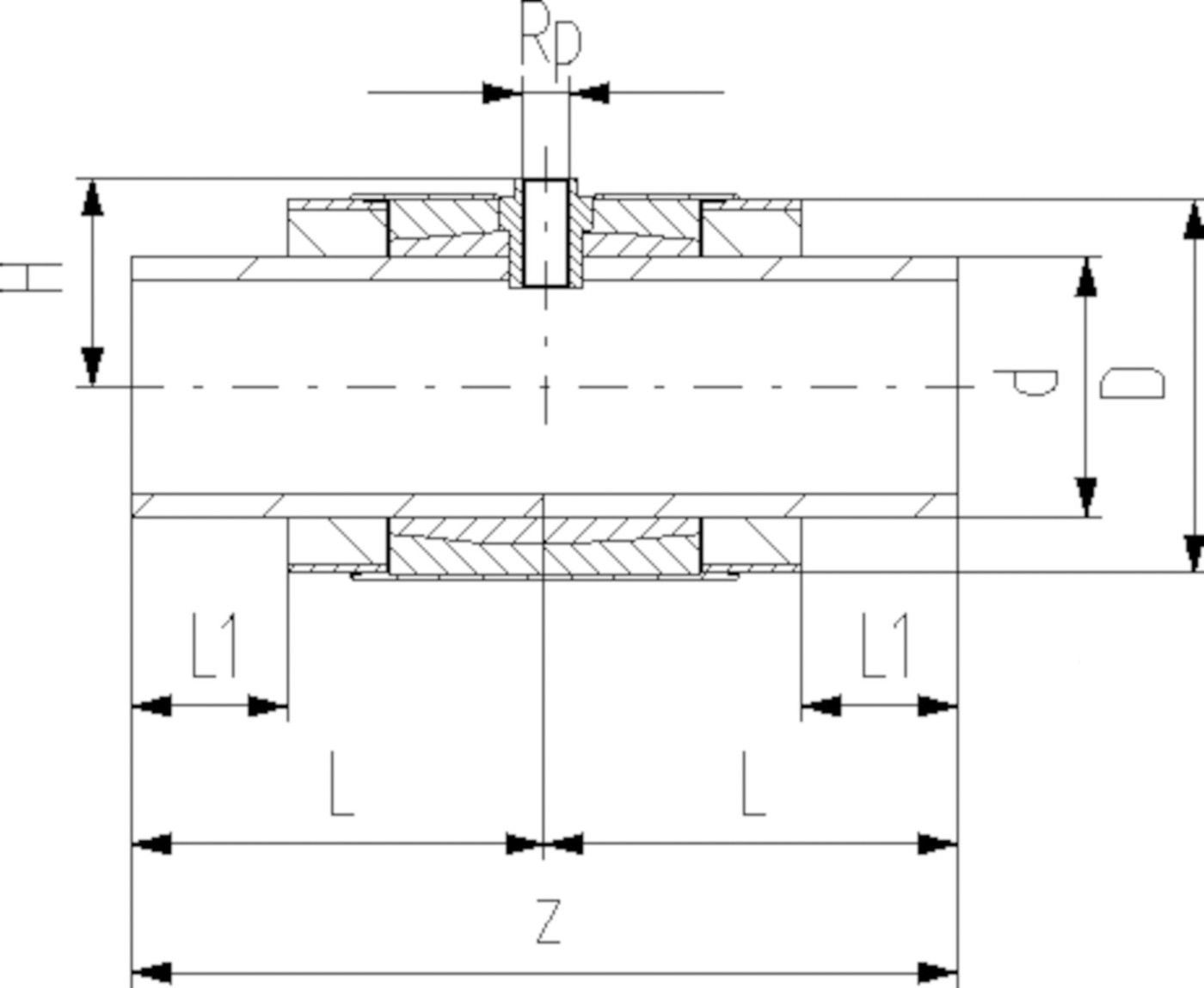 COOL-FIT Installationsfitting mit IG 140/200mm x 1/2" 738 313 416 - GF COOL-FIT 2.0