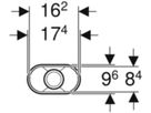 Trichter oval sifoniert d 56mm 352.354.16.1 - Geberit-Sifon + Apparateanschlüsse