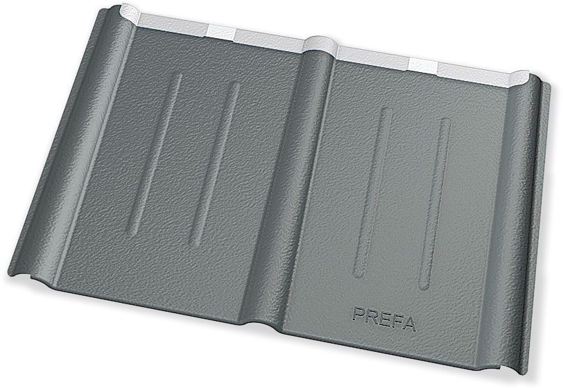 PREFA Dachplatte 600 x 420mm P.10 Prefabronze STUCCO 10121028 - PREFA Dachentwässerungssysteme