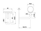 Geschw. Wandkonsole eckig vertikal HI. 48.3 mm Stab 12 mm geschl. 1.4301 - INOXTECH-Handlauf-/Geländer-System