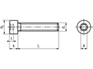 Zyl-Schr I-6rd o Schaft ST 8.8 VZB BN4852 ISO14579 M6x45/X30 - Bossard Schrauben