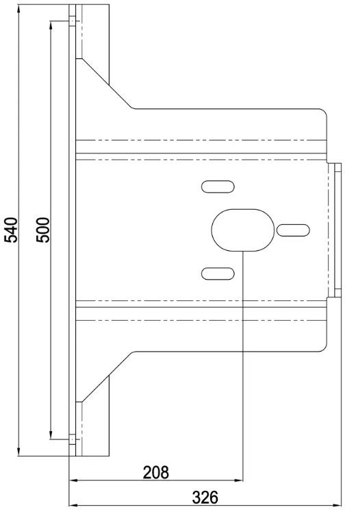 Multi-Befestigungskonsole , Halter Typ 1 inkl. U-Scheibe + Muttern , B:560 mm , Ausladung:2 - INOXTECH-Handlauf-/Geländer-System