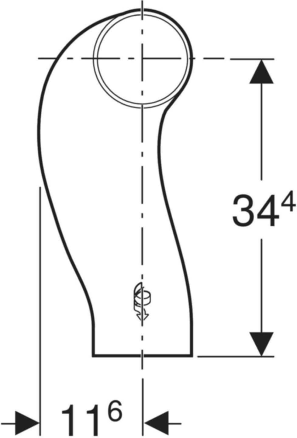 BackFlip Bogen 90° 110mm 310.053.14.1 - Geberit-PE-Silent-Formstücke