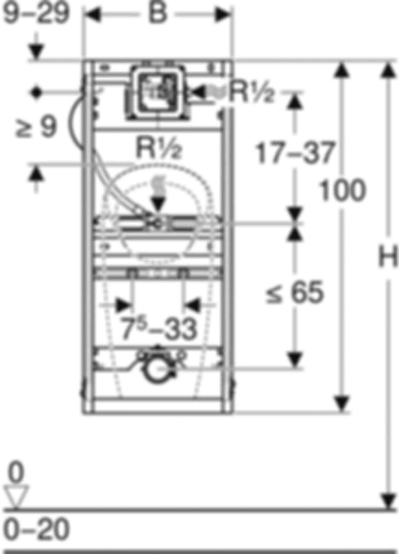 Urinal-Element Universal, Typ 112/130 UP-Urinalsteuerung 461.607.00.1 - Geberit-GIS