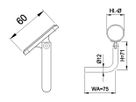 Wandkonsole ohne Wandplatte beweglich HI. 48.3 mm geschliffen 1.4301 - INOXTECH-Handlauf-/Geländer-System