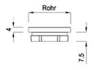 Rohrkappe gerade für Rohr DN 42.4 mm mFase,Widerhak 137244 - INOXTECH-Handlauf-/Geländer-System