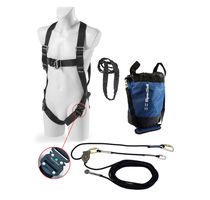 SPANSET Safety-Kit für Dacharbeiten 10m Typ SK-201 2-Punkt-Auffanggurt, Rückhalteseil - Arbeitsschutz