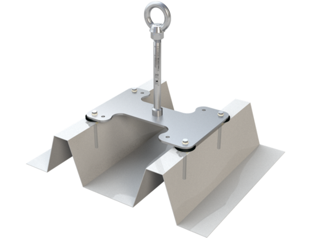 Anschlagpunkt mit Grundplatte Metalldach LX-T-600 ABS Lock X-T - ABS Absturzsicherung