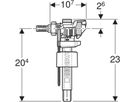 Unifill Schwimmer Füllventil Typ 383 3/8" 240.719.00.5 (240.783.00.5) - Geberit Grossisten Shop-Sortiment Zubehör