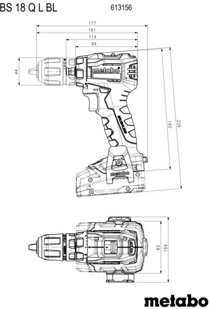 Akku-Bohrschrauber BS 18 L BL Q 18 V, 28/65 Nm, 2x 2.0Ah , in metaBOX - Metabo Elektrowerkzeuge