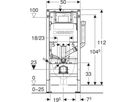 Wand-WC-Element Sigma 111.313.00.6 Typ 112 Geruchsabsaugeanschluss - Geberit-Duofix