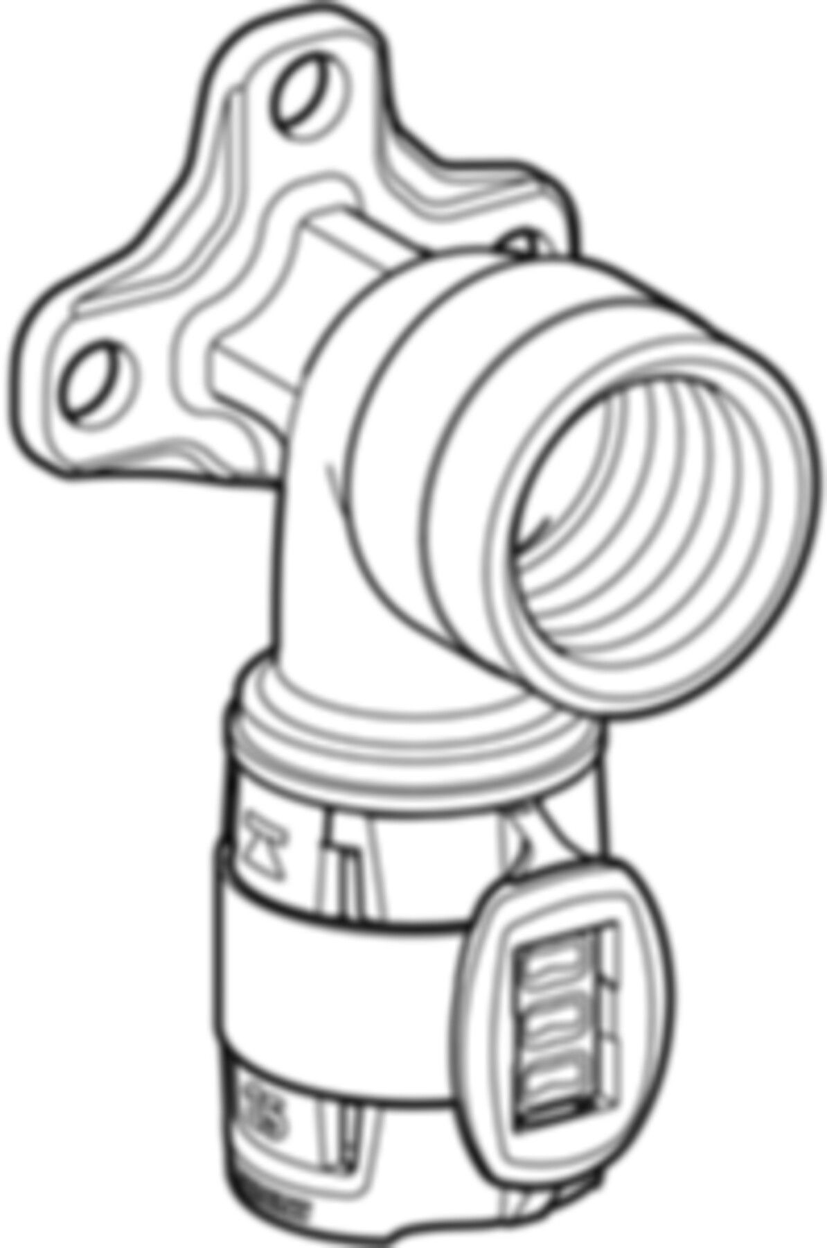 Anschlusswinkel 90° 20mm-1/2" L=36mm 620.761.00.1 - Geberit FlowFit-Rohre/Formstücke