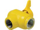 Eck-Kugelhahn für Gas 6885 mit Trennstelle 1 1/2" IG - Hawle Armaturen